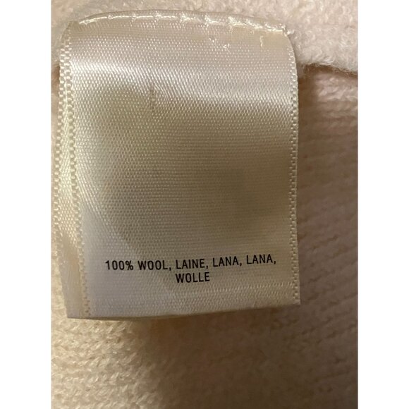 Knitted and Knotted Wool Cardigan S Cable Knit Fisherman Neutral 100% Wool - Picture 8 of 11